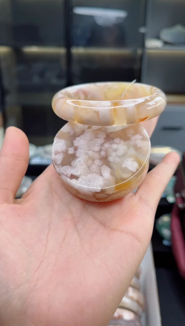 石英质玉手镯未镶嵌58圈口（赠送镯心）3570234