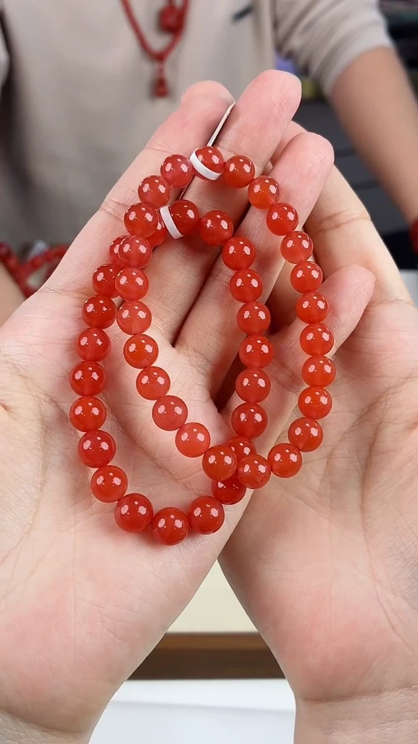 未镶嵌冰红手串8mm南红玛瑙（多样式发其一）