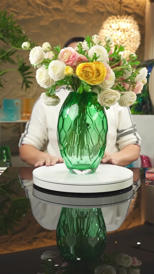 【闪购商品】摆件福利绿色切面花瓶