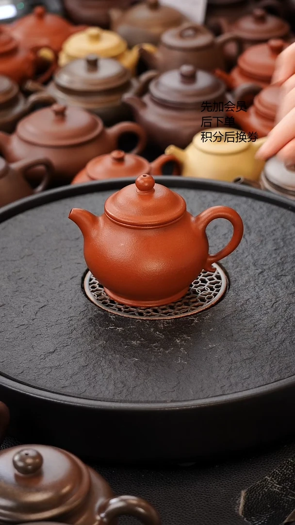 茶壶紫砂微瑕生砂朱泥潘壶 180cc