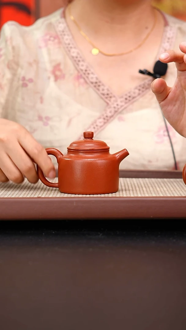 茶壶紫砂黄龙山朱泥德钟全手工
