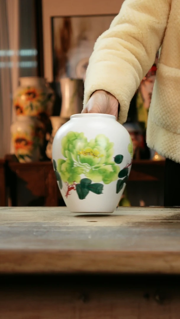 【闪购商品】瓷片景德镇纯手工釉下彩精品花瓶