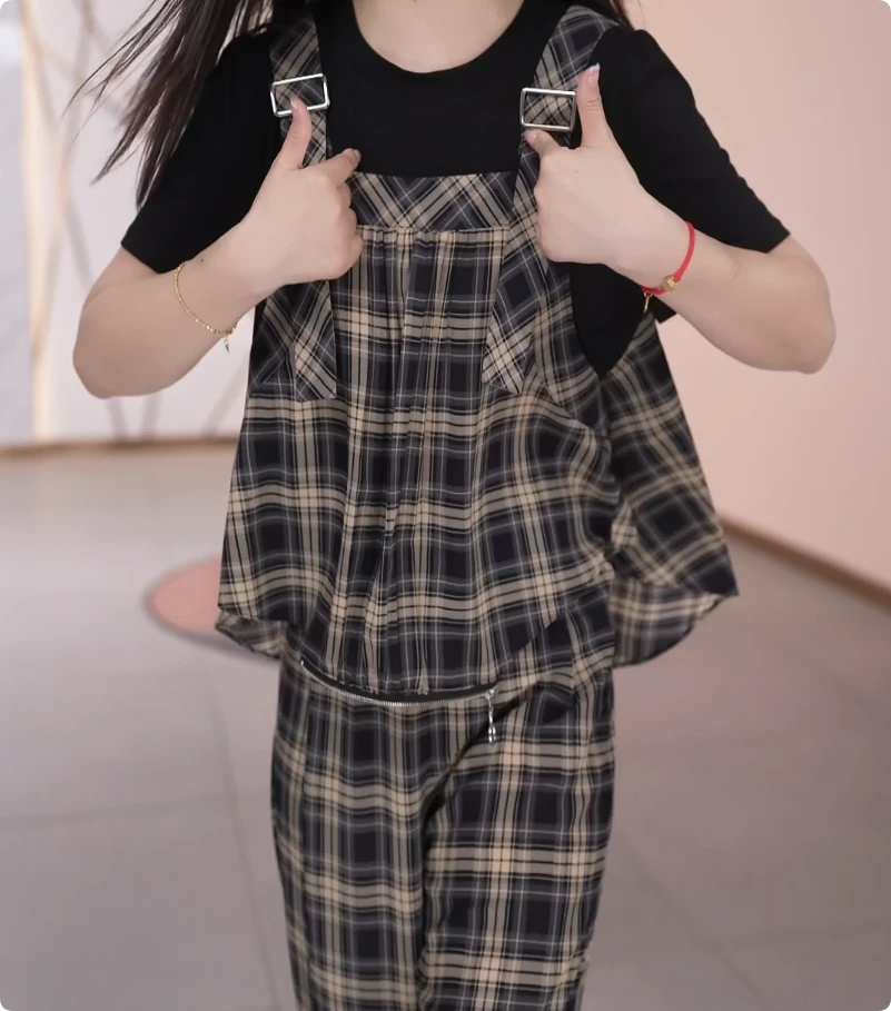 【两件套】夏季新款时尚修身气质高贵洋气印花收腰显瘦减龄两件套裤