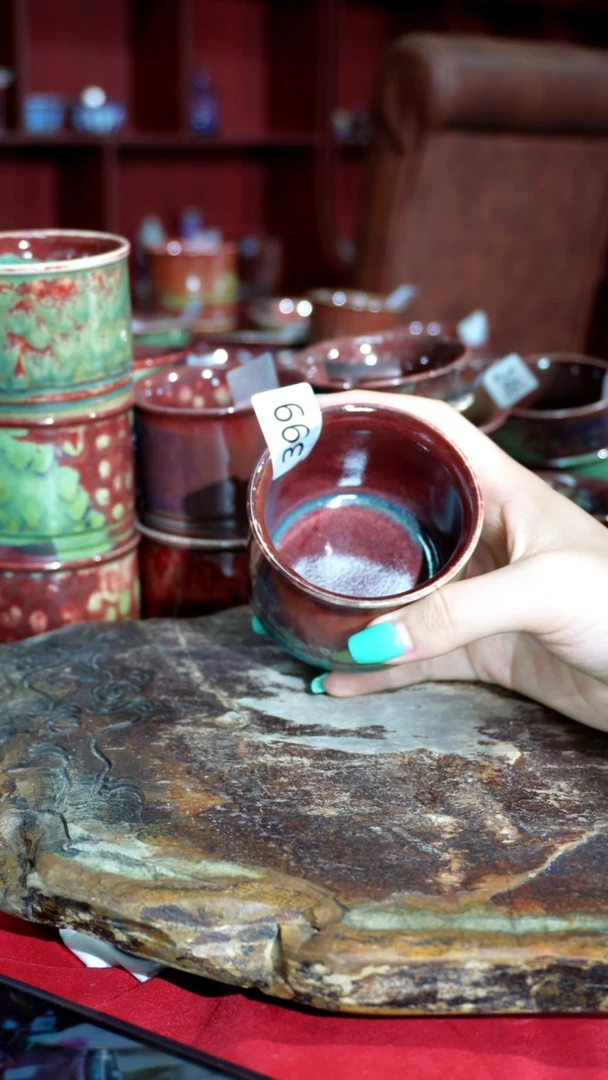 摆件精品窑变钧瓷茶器