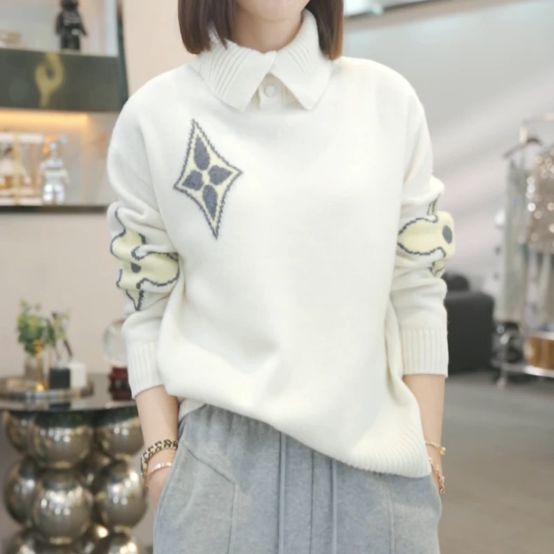 2024冬季气质高领新款时尚休闲韩系百搭高级针织上衣LK2501072