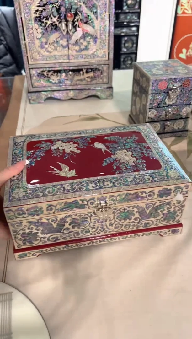 【闪购商品】按扣绒布底·弘贝雅螺钿漆器文化馆