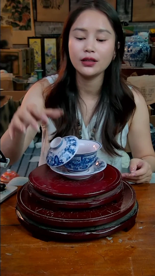 摆件景德镇陶瓷摆件童子三才