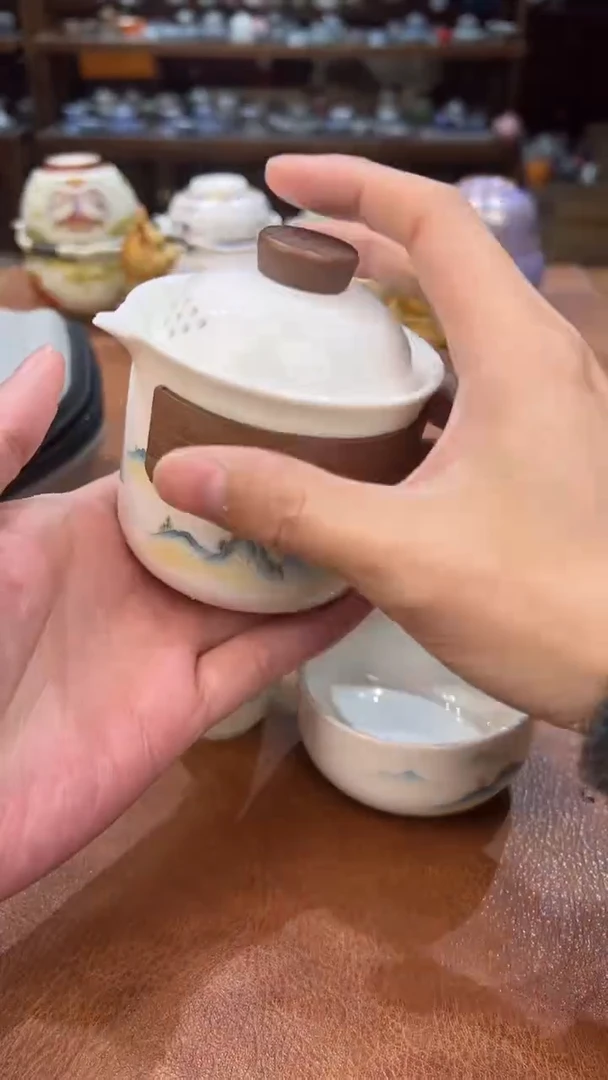 真的很便宜会开片的旅行茶具