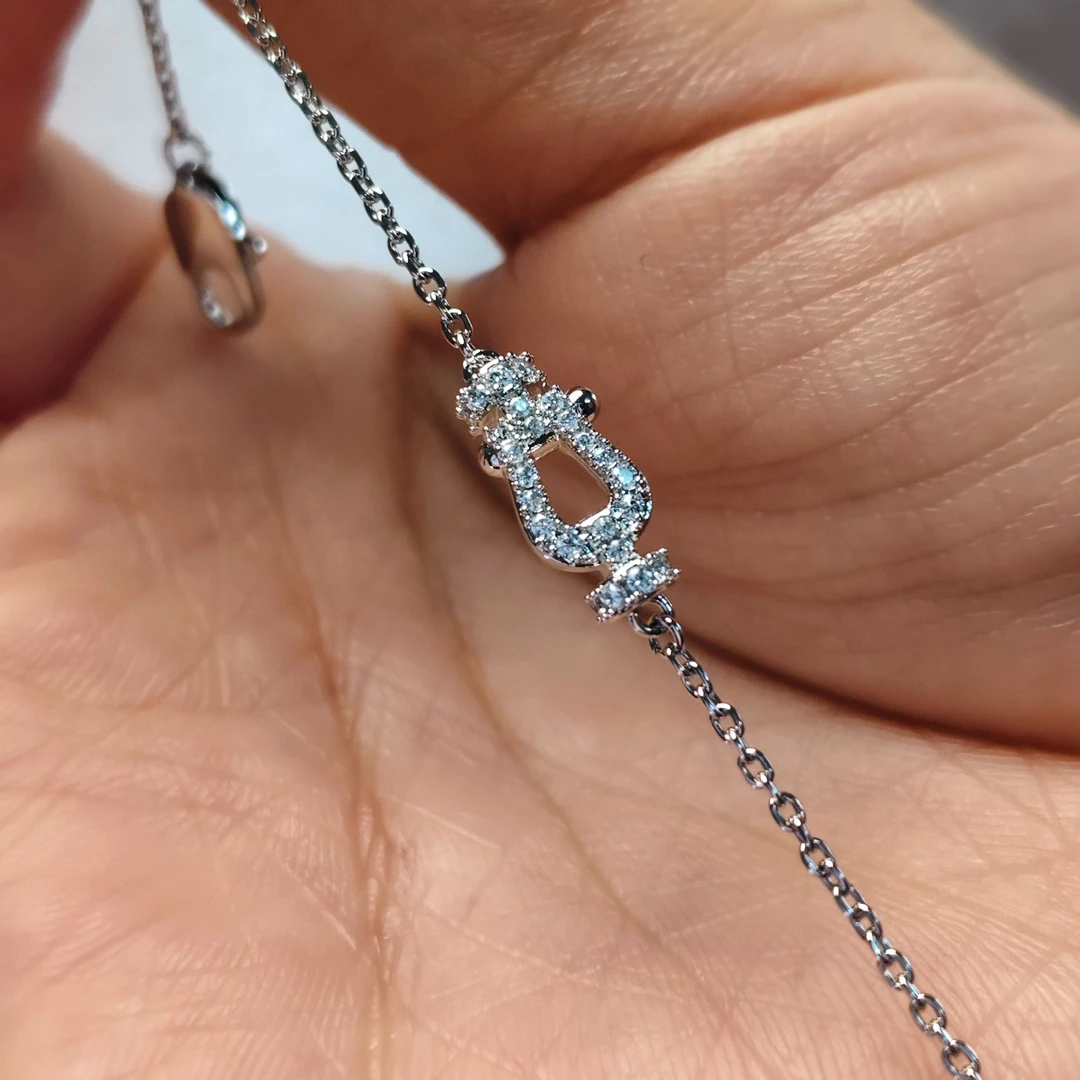 铜合金锆石手链 轻奢百搭简约千金风时尚气质高级感可调节手链