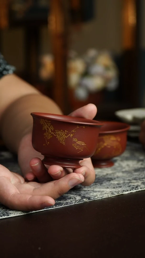 茶杯紫砂28号宜兴紫砂原矿作品