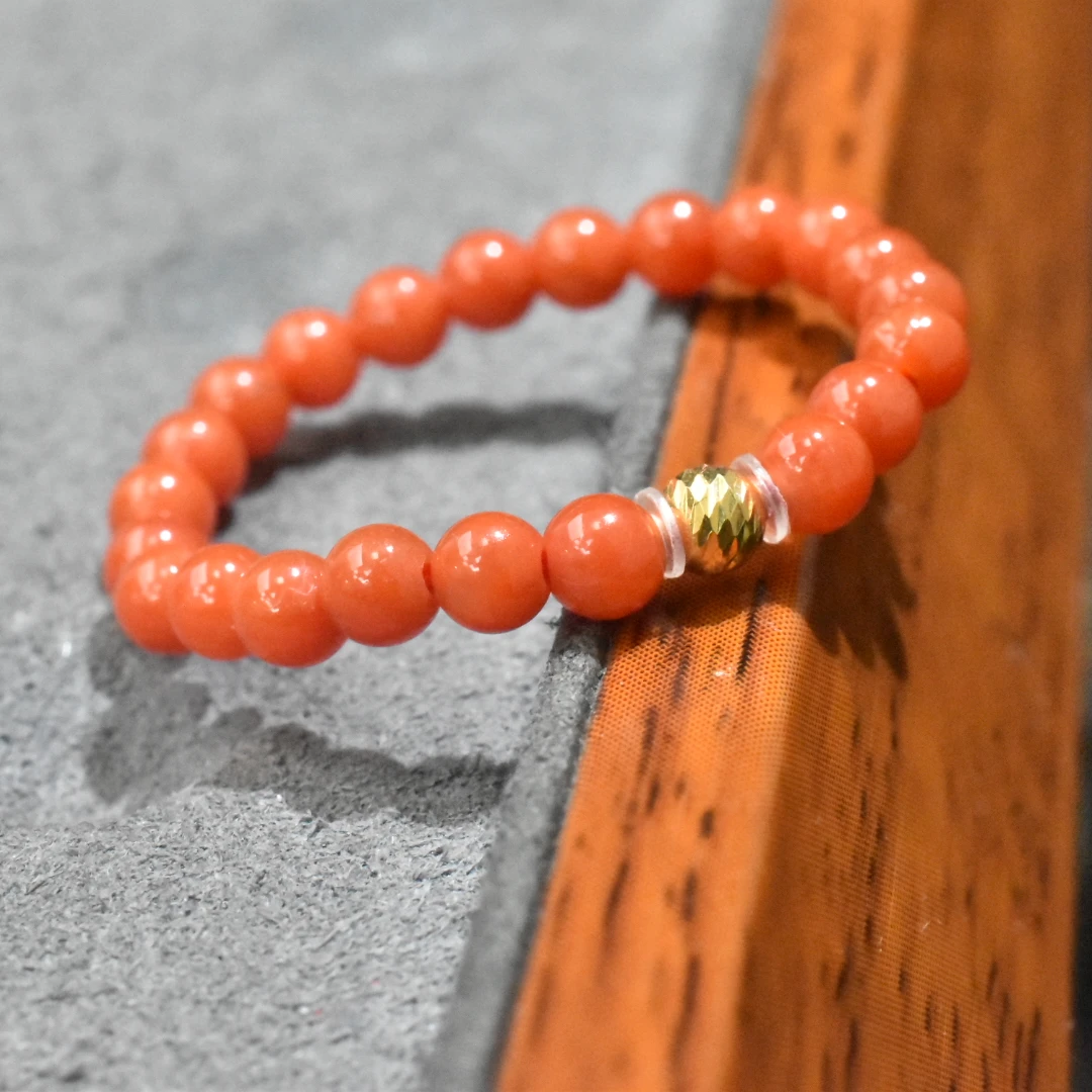 【一九珠宝】18K金南红保山杨柳戒指-卡3mm  YJ321