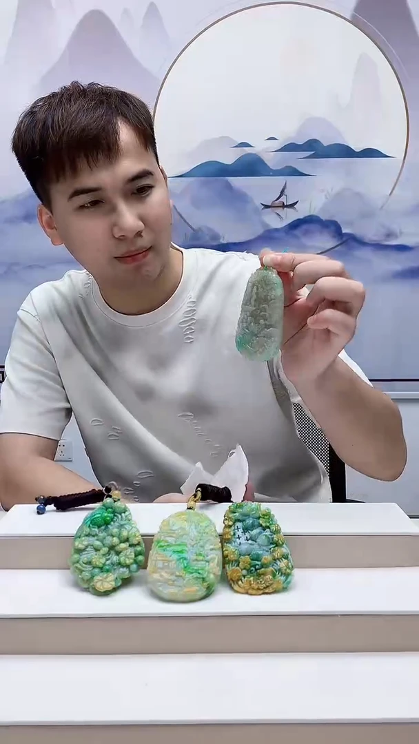 未镶嵌定制翡翠&****理4868MM-毛货挂件