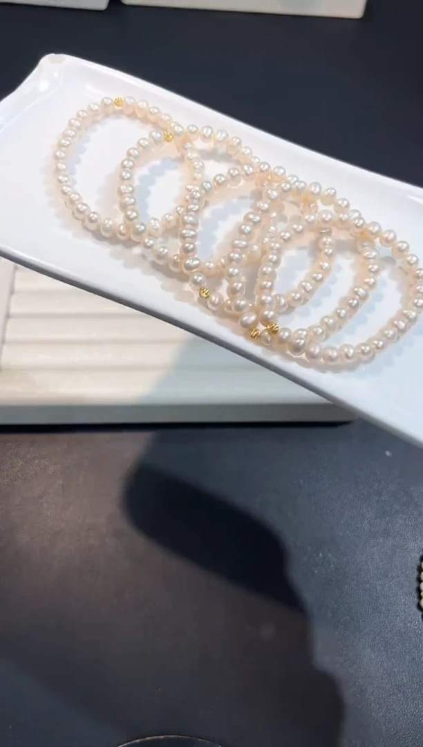 【闪购商品】淡水珍珠手串未镶嵌76Q多样性发其一/1条默认微瑕