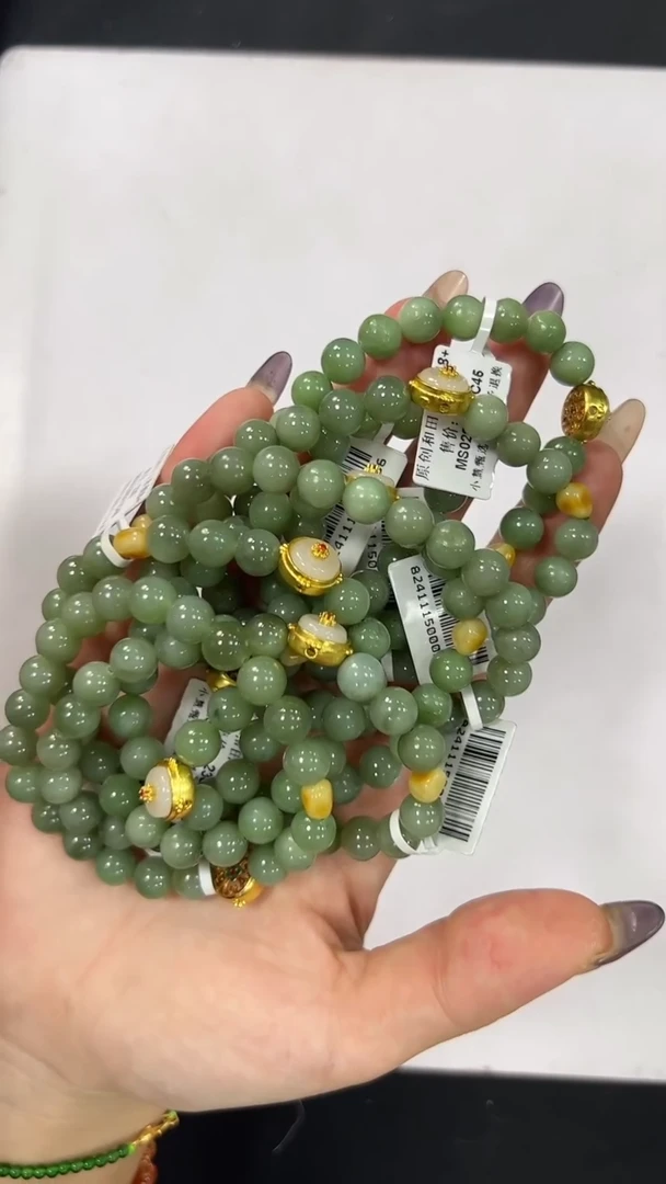 【闪购商品】和田玉手链未镶嵌MS022约8mm多样性发一件