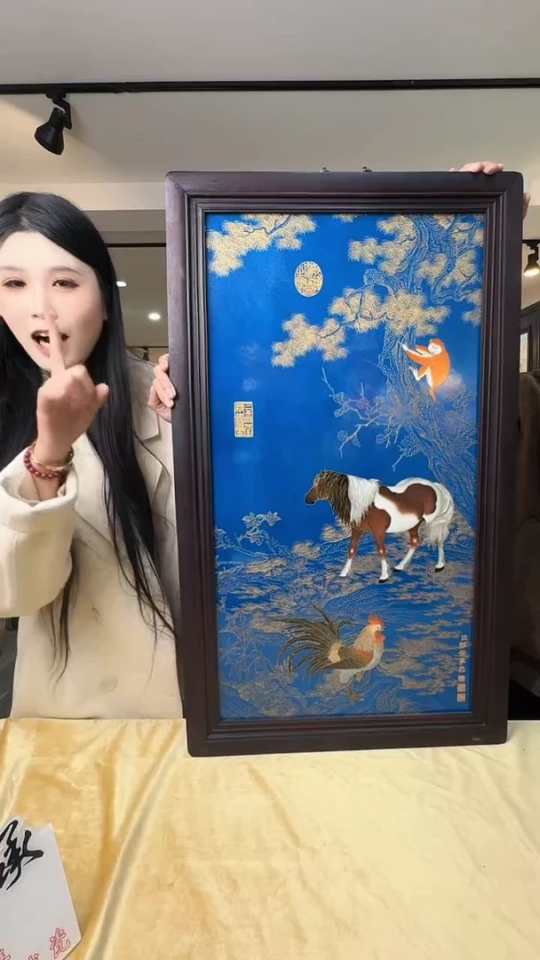 摆件瓷博物馆掐丝瓷板24