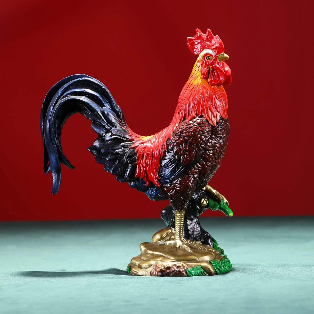 铜鸡摆件生肖鸡金鸡报喜公鸡客厅办公室装饰乔迁开业礼品伴手礼物