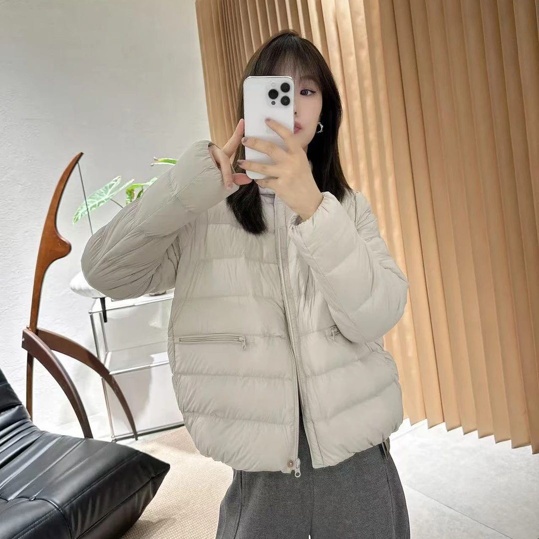 【褚培培自制】秋冬原版设计山系风时尚简色薄款轻奢百搭羽绒服女