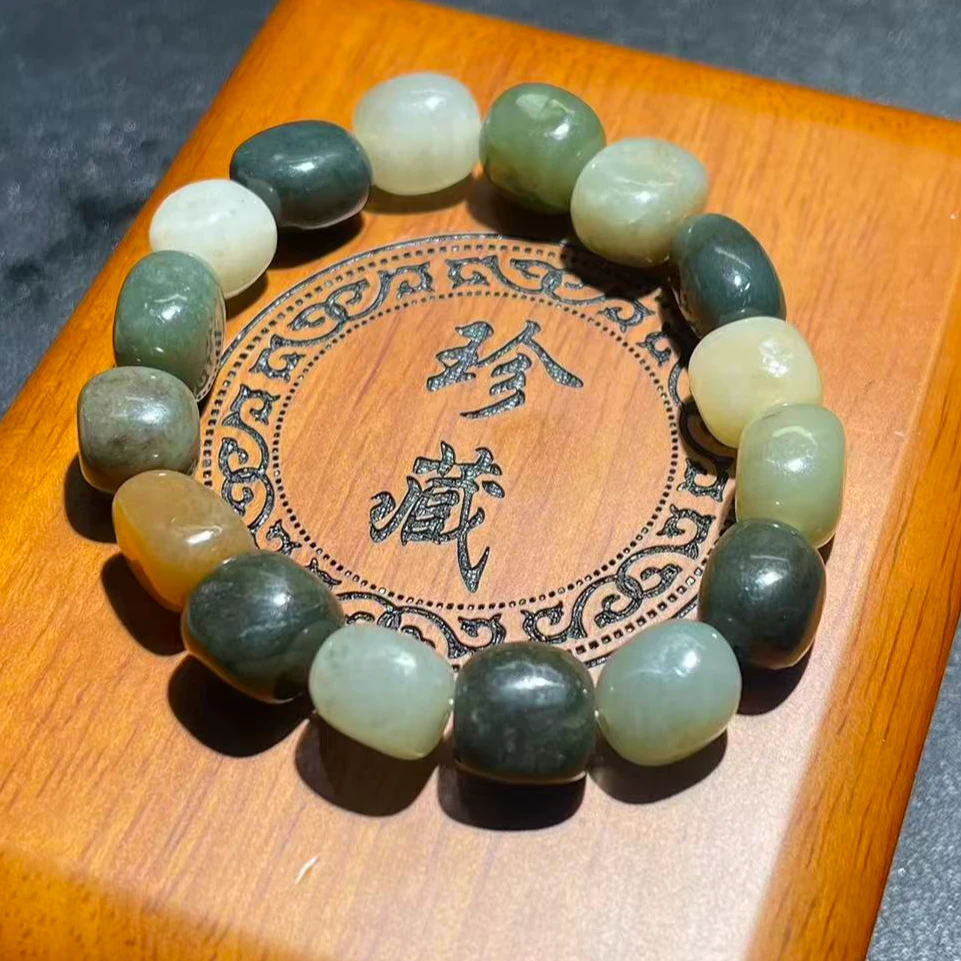 天然和田玉手串CY41433（多样性发其一）