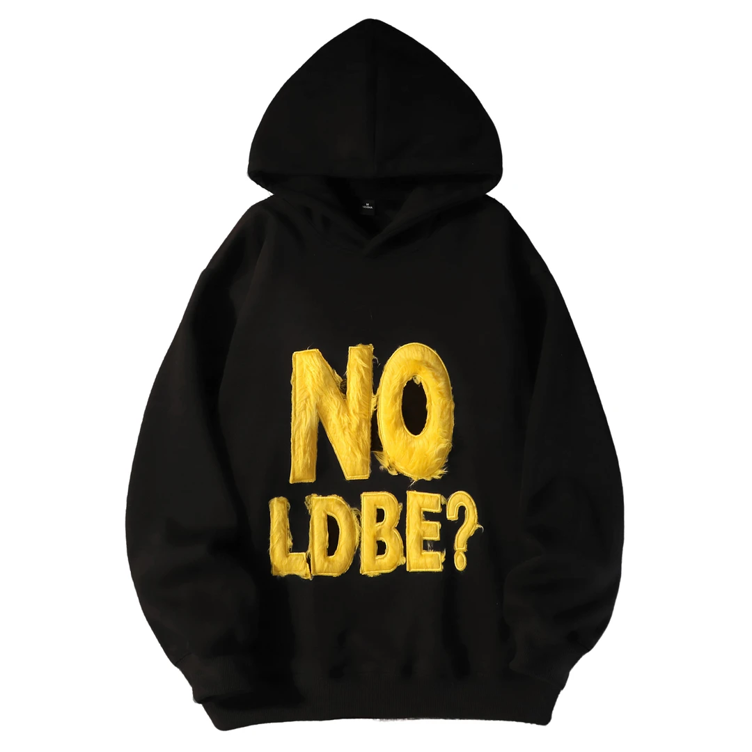 【帝韵】美式高街卫衣女秋冬嘻哈hiphop植绒刺绣宽松加绒加厚连帽潮