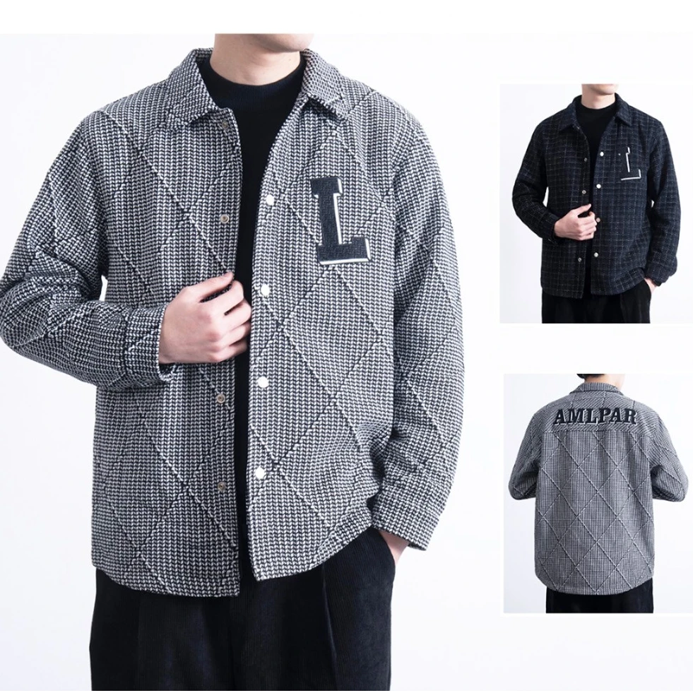 【呢料加厚】868-早春新款绣花刺绣男女同款时尚百搭夹克