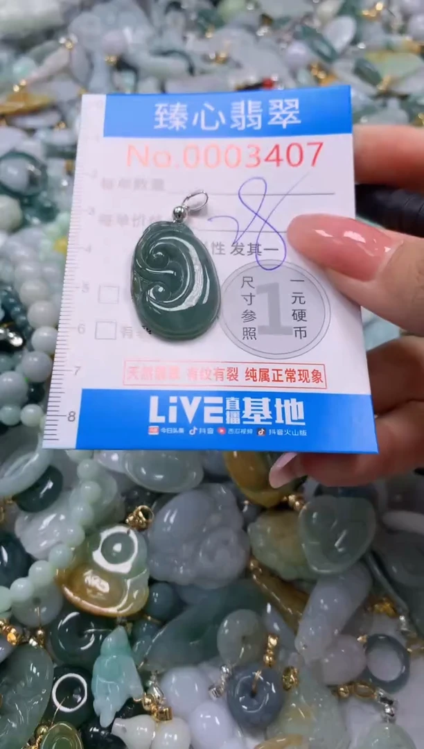 翡翠未镶嵌颈饰3407