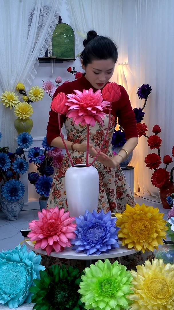 永生洋蓟亮粉3头【叶片有伤】9210