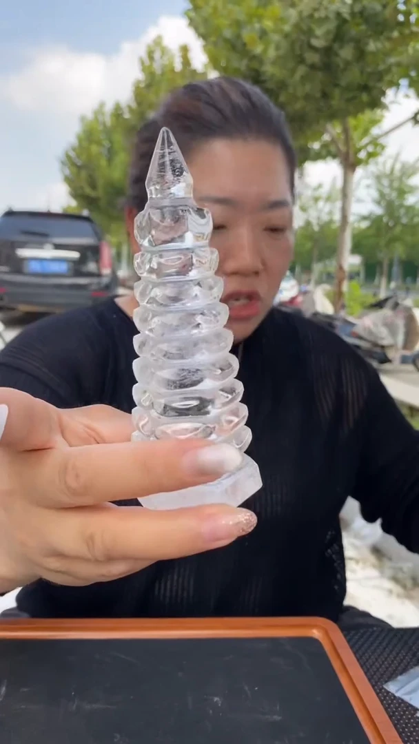 未镶嵌珠宝半成品水晶白水晶文昌塔D177