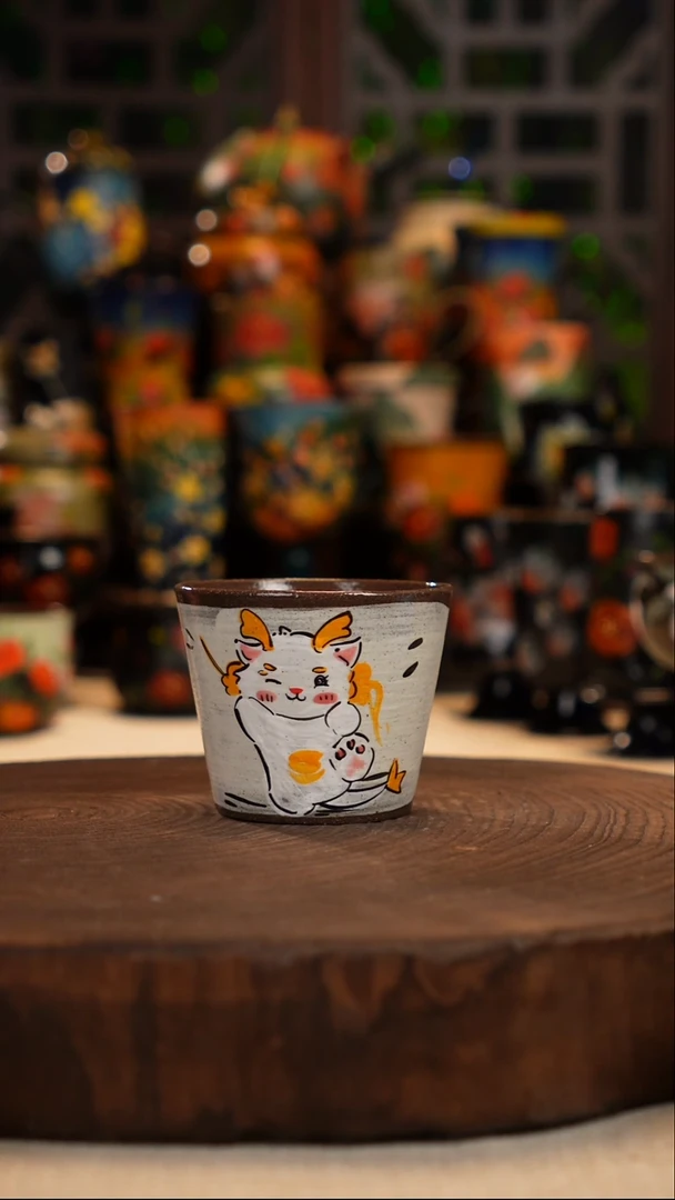 油画    釉下彩   杯子