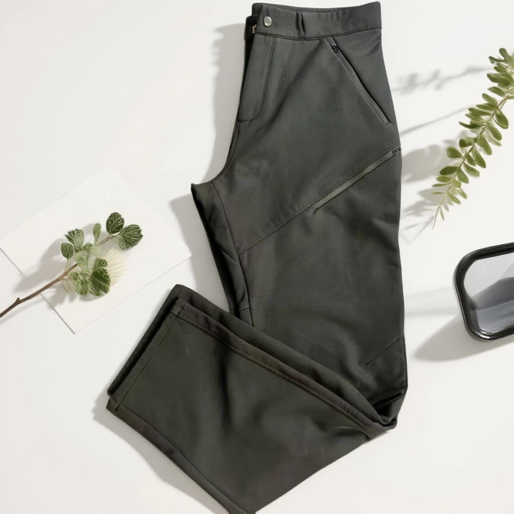 2026中腰秋季防风加绒男士软壳裤休闲裤保暖纯色登山微弹