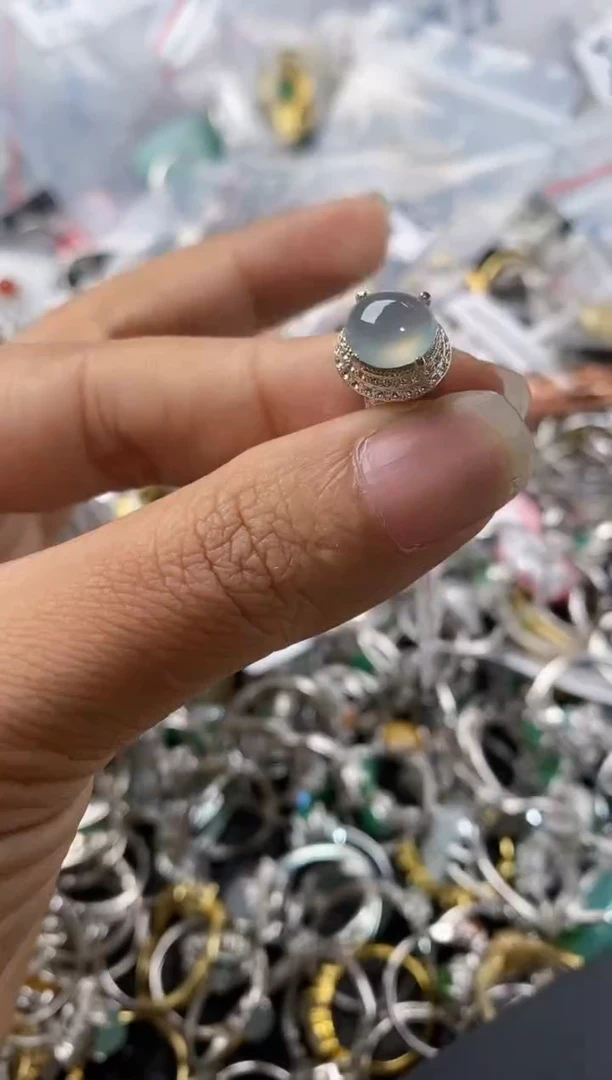 未镶嵌戒指翡翠999---8