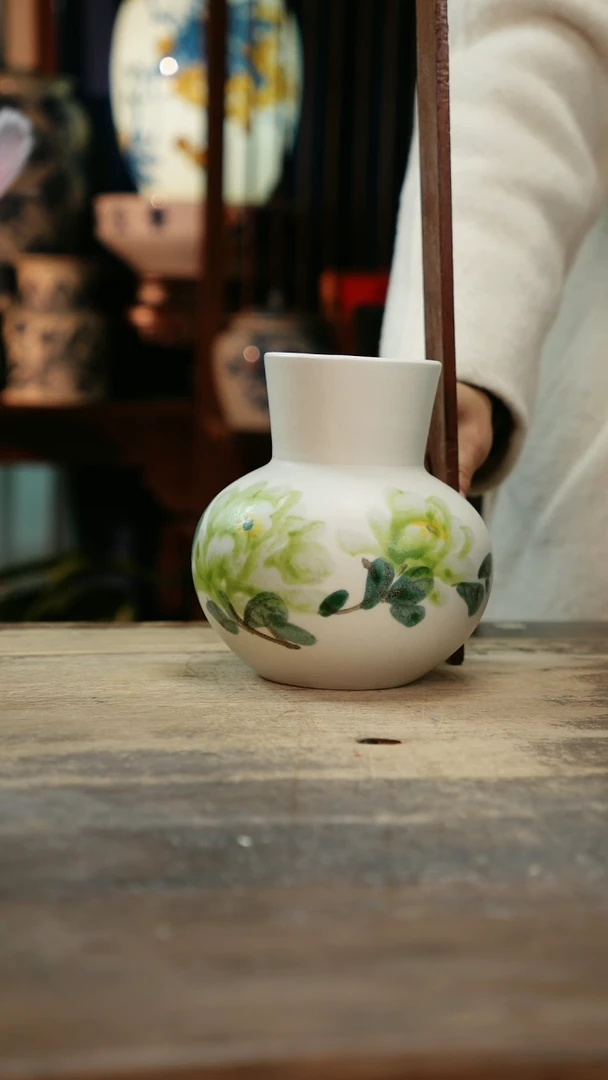 【闪购商品】瓷片景德镇纯手工釉下彩精品花瓶