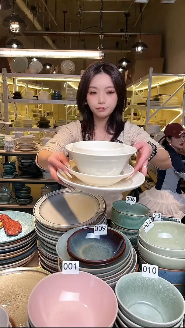 瓷29外贸尾货高温釉下彩陶瓷餐具默认微瑕