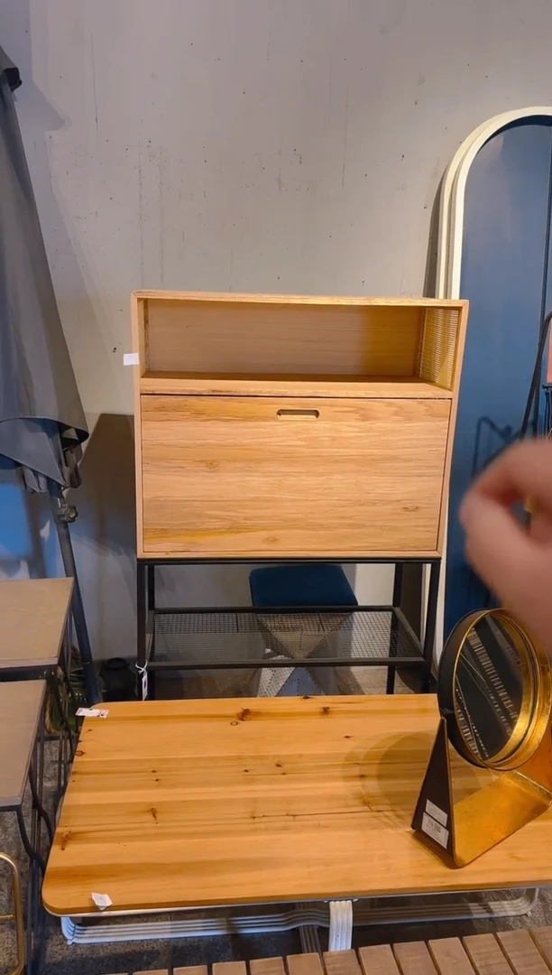 【闪购商品】铁微瑕疵 置物架实木加铁艺