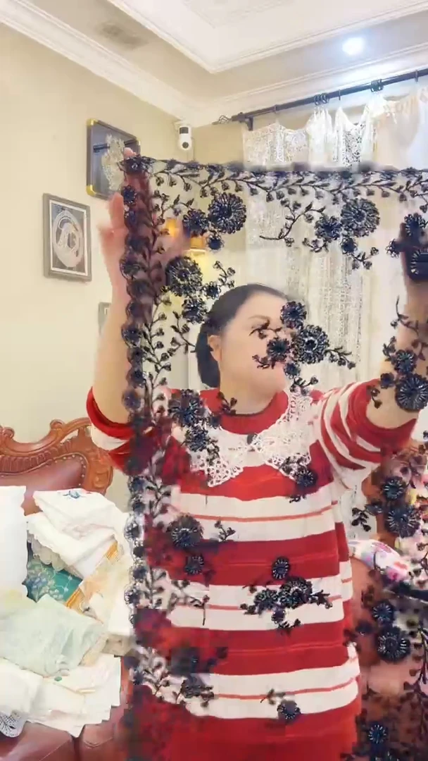 棉黑色40*85cm桌旗搭盖巾围巾