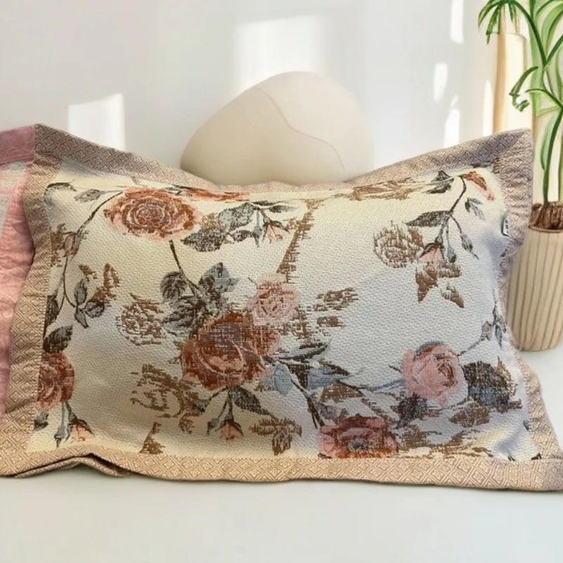 【英伦玫瑰】 52*78cm柔软舒适成人枕巾一对装