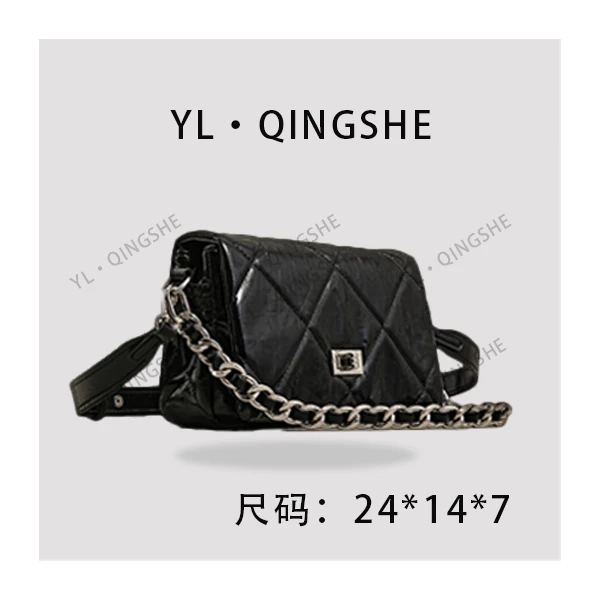 【依琳定制】女士潮流时尚经典气质手拎单肩包SK-62723-黑色