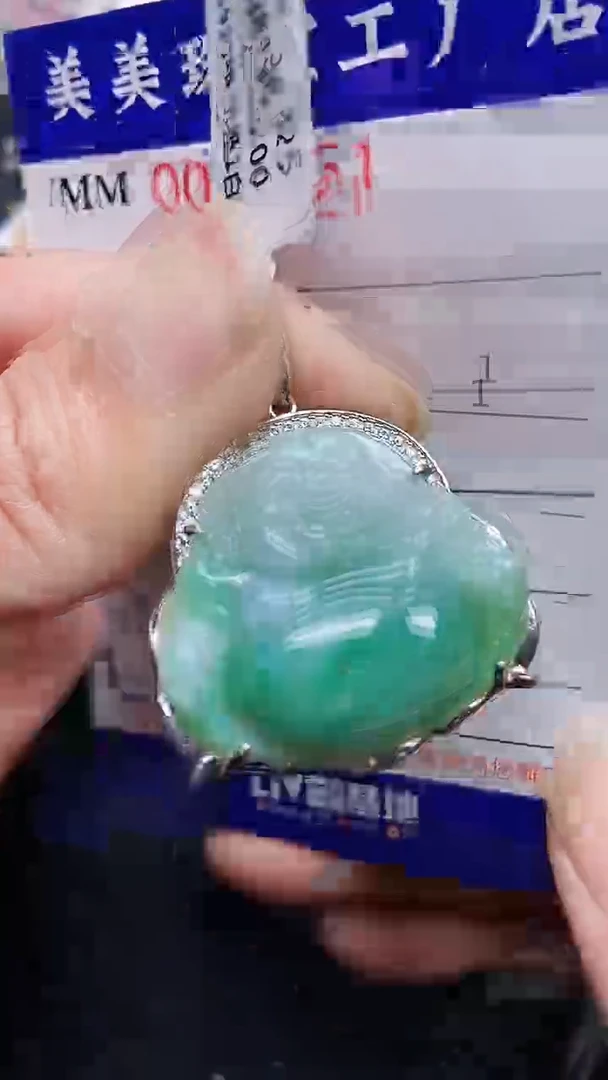 颈饰银S925镶嵌翡翠6921