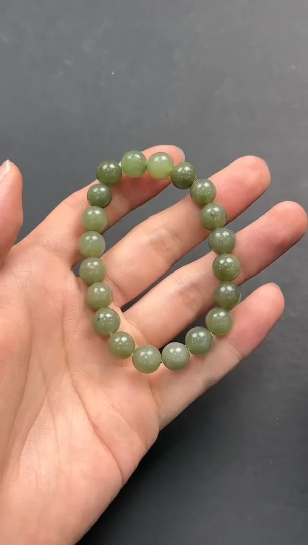 未镶嵌手串和田玉福利若羌青黄口手串卡10微色差