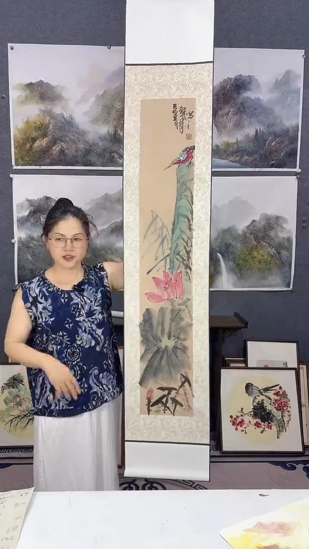 国画113*48吴铁成作品