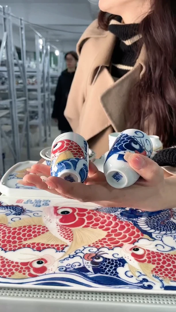 【闪购商品】昨明   纳福+献瑞闻香杯一对（微瑕福利