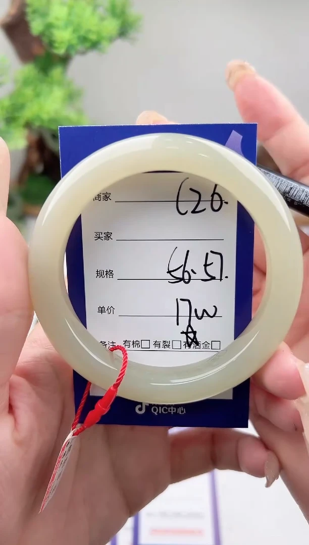 未镶嵌手镯和田玉微色差C26