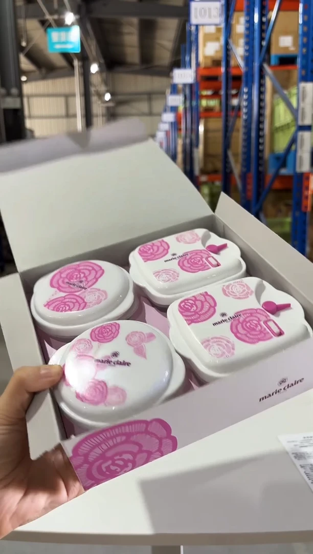 瓷「マリ・クレール」"ローズブルーミング" 電子レンジ容器4