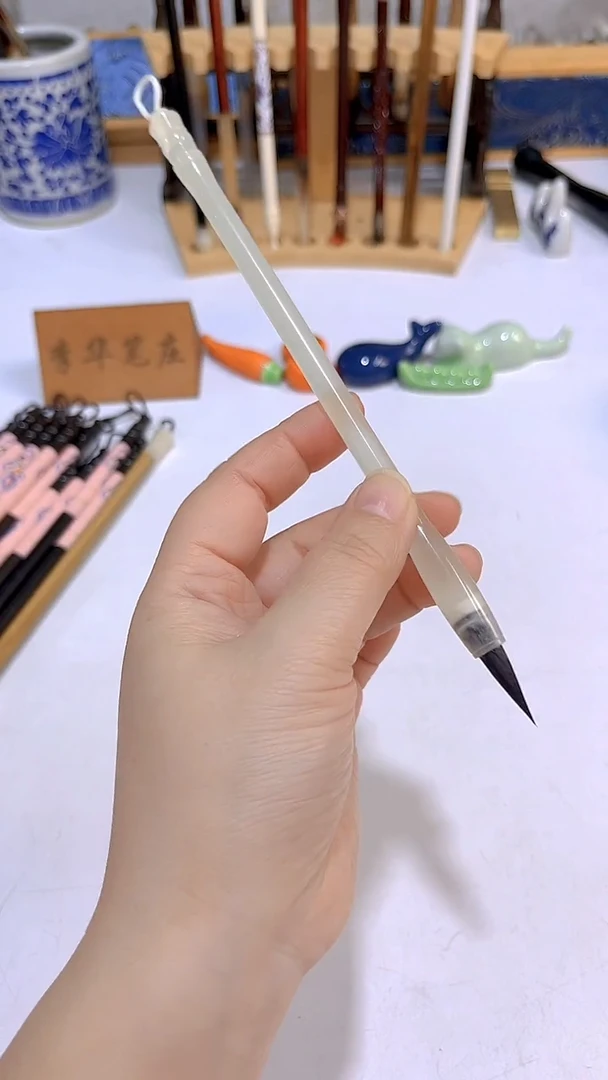 荧光笔杆 作品紫毫毛笔1支 出锋2.1 口径0.6