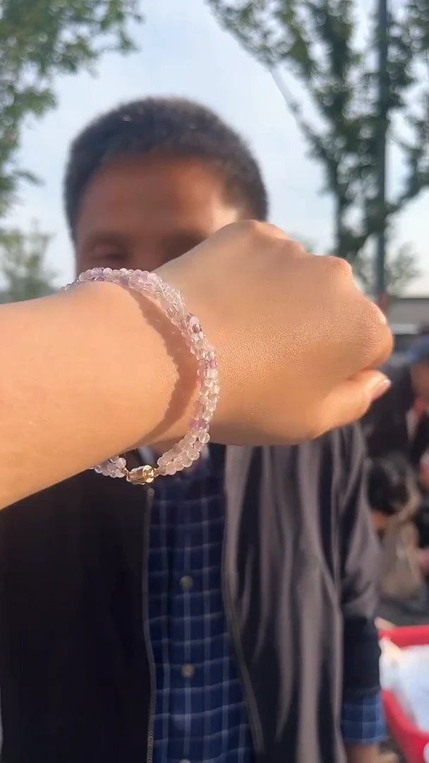 紫晶手链未镶嵌天然DIY手串多样性发一mm