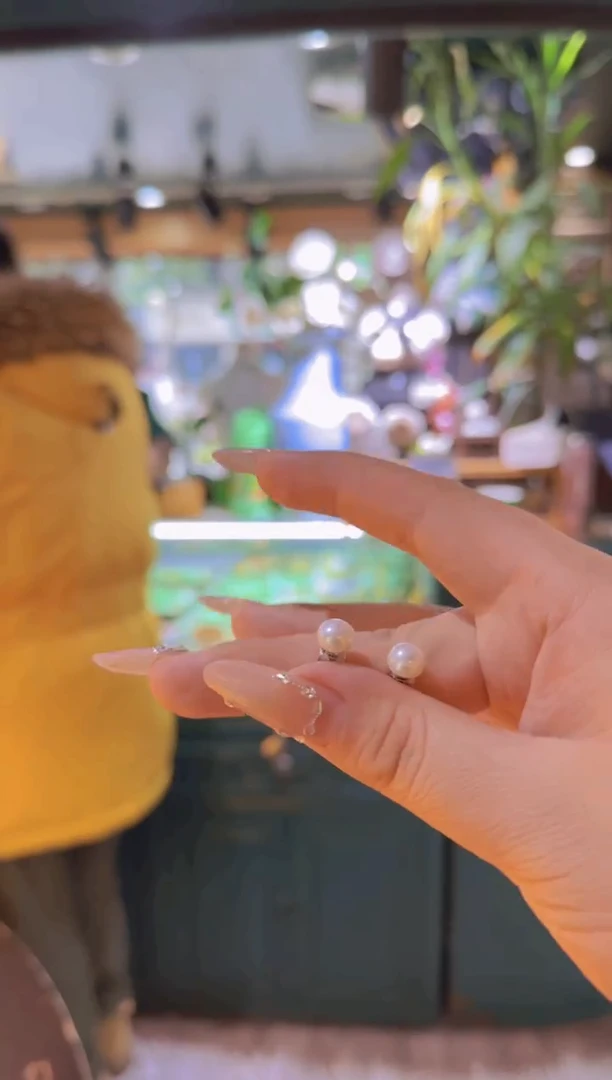 【闪购商品】淡水珍珠耳饰银S925镶嵌天然珍珠耳环