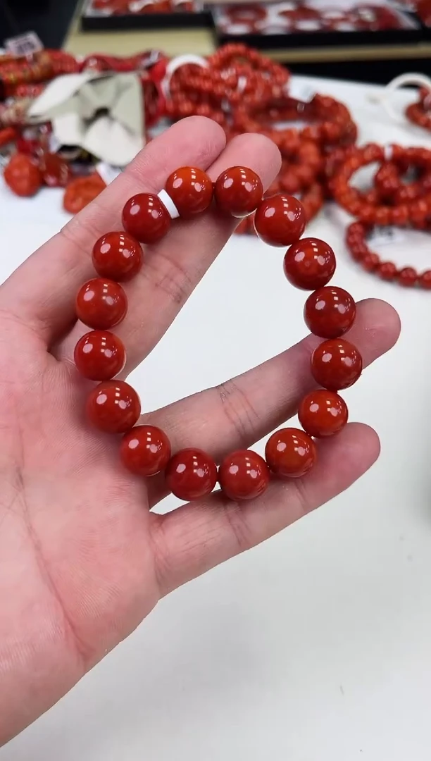 【闪购商品】南红玛瑙瓦西手串12+未镶嵌一个/条