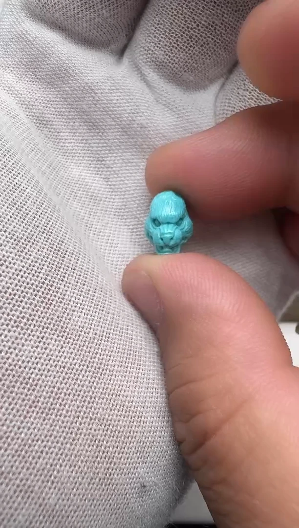 未镶嵌绿松石虎头左右8.5前后10高12.5