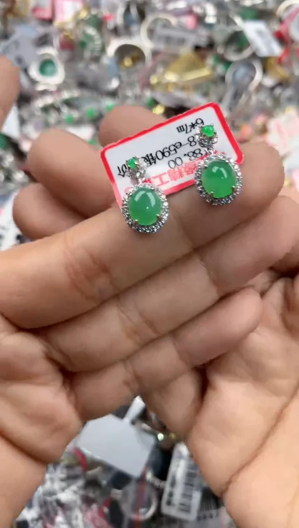 银S925镶嵌戒指翡翠121212----7
