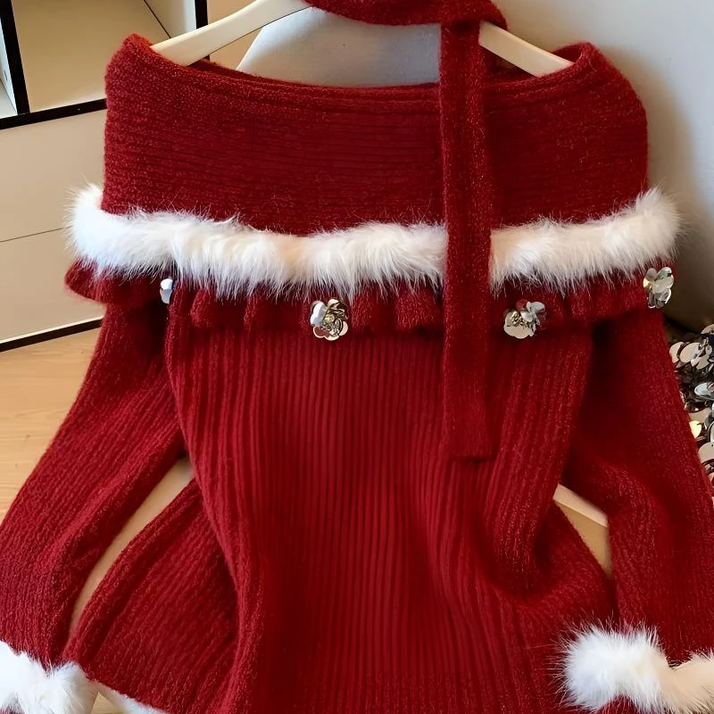 （S71-S140）秋冬毛针织衫开衫甜美加厚上衣圆领