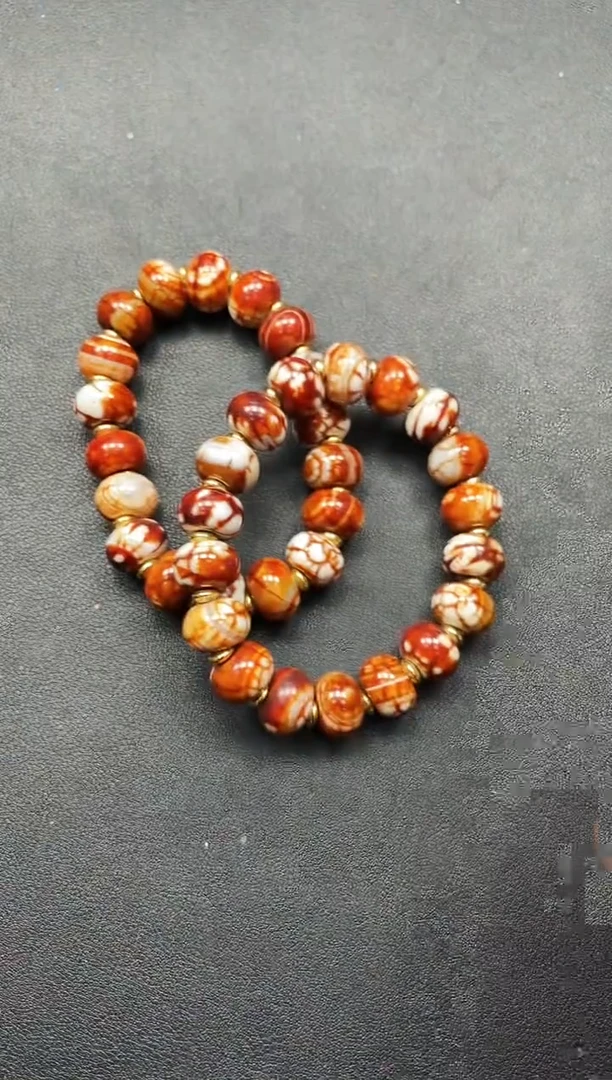 【闪购商品】玛瑙/玉髓手链未镶嵌天玄龙骨算盘珠卡13+